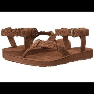 Teva Original Suede Braided Sandal Brown